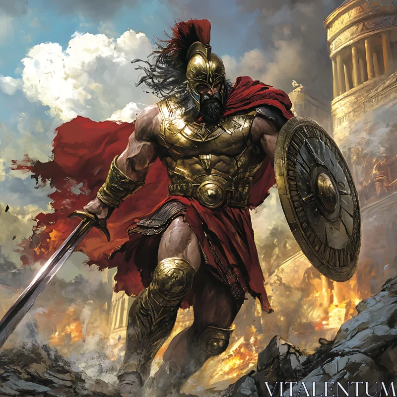 Warrior with Sword and Shield
