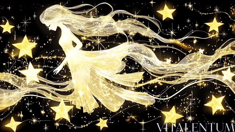 Starlight Gown Woman Art