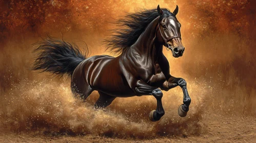 Wild Horse in Motion