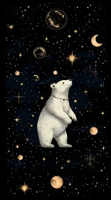 Ethereal Night with a Cosmic Bear