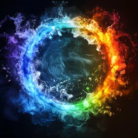 Elemental Color Circle Art
