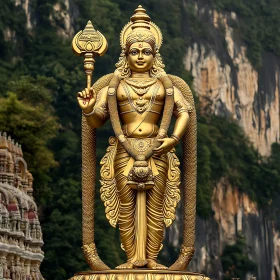 Majestic Golden Statue: A Vision of Divinity