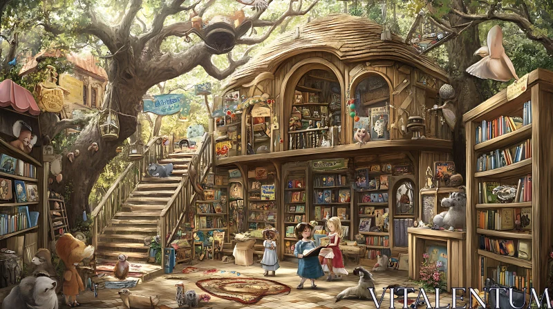 Fairytale Bookstore in a Tree
