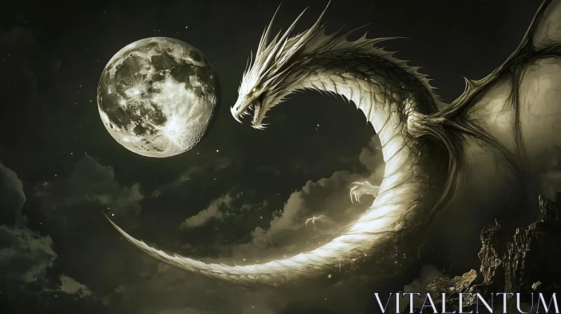 Lunar Dragon Rising AI Image