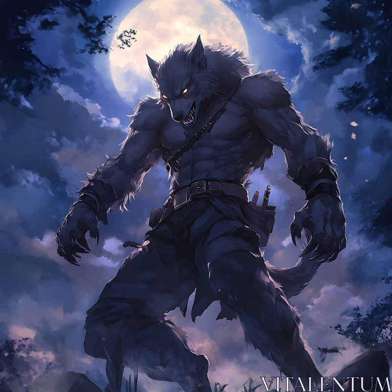 Lunar Werewolf: A Nighttime Transformation