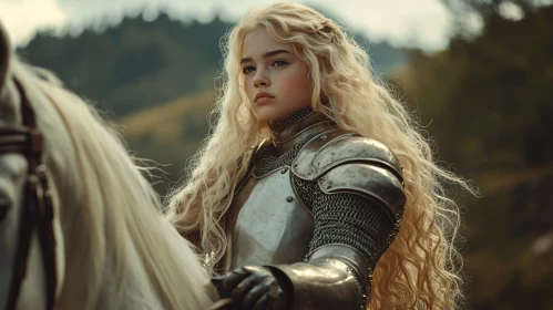Woman Knight with Horse