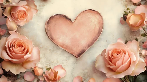 Floral Heart Arrangement with Roses