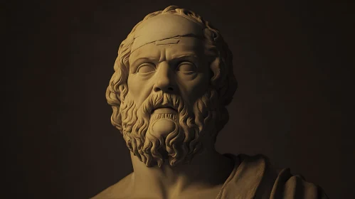 Classical Man Bust Sculpture