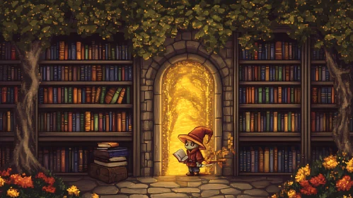 Magical Library Pixel Art