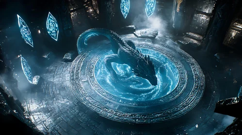 Dragon in Runestone Pool
