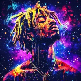 Man in Galaxy Art