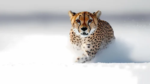 Snow-bound Cheetah