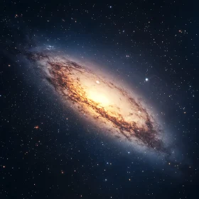 Celestial Swirl in the Night Cosmos