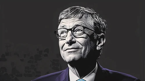 Artistic Bill Gates Drawing