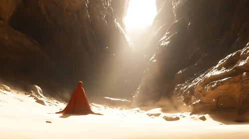 Red Robe in Desert Canyon