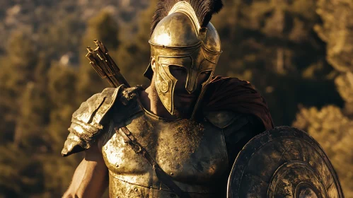 Ancient Warrior in Gilded Armor
