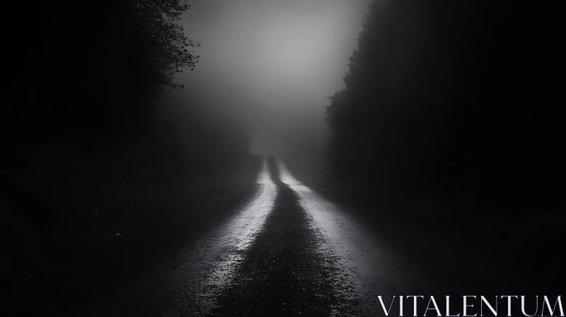 Monochrome Misty Road