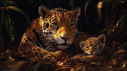 Jaguar Family in the Wild