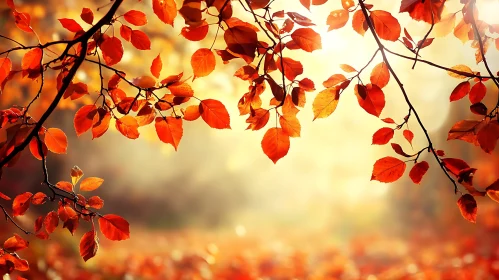 Fall Foliage with Sunlight