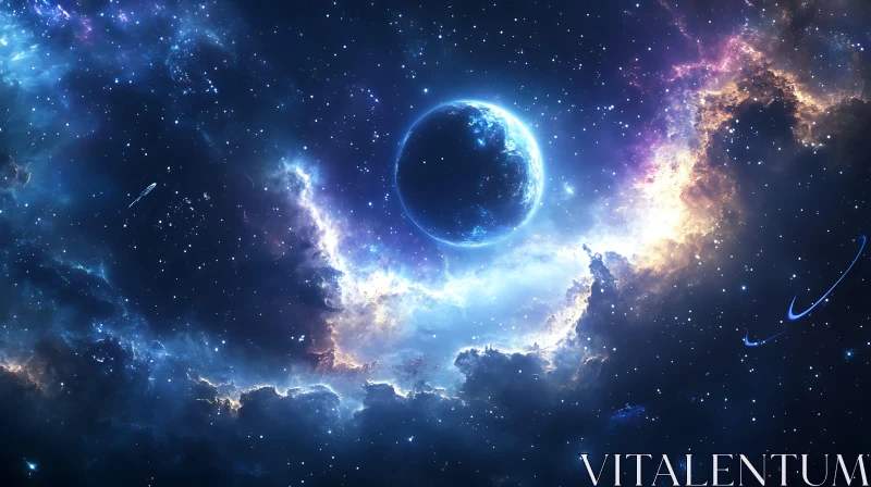 Cosmic Cloud Planet Art