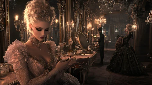 Timeless Beauty: Woman in Vintage Dress