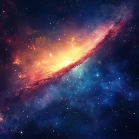 Cosmic Nebula with Stars