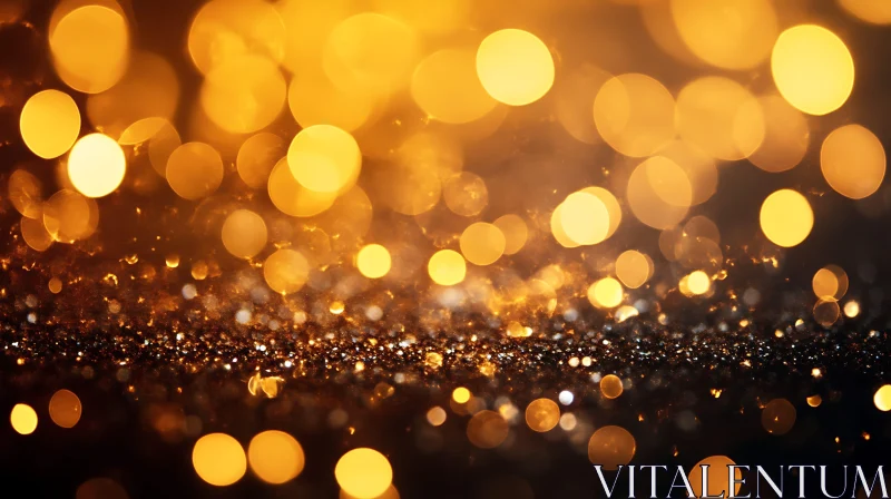 Abstract Golden Lights with Glitter