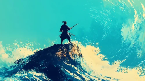 Lone Samurai at the Sea