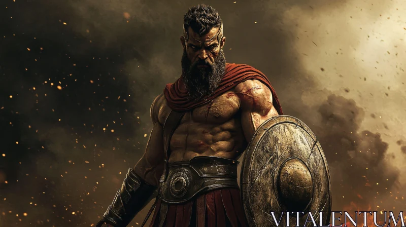Battle-Hardened Warrior with Cape