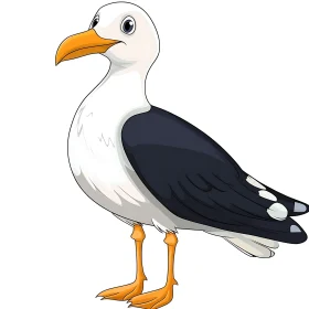 Stylized Seagull Image