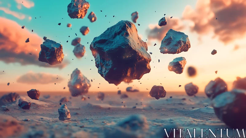 Abstract Stones in Sky