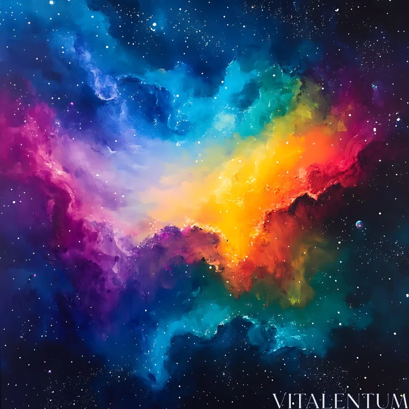 Celestial Symphony: A Nebula Painting