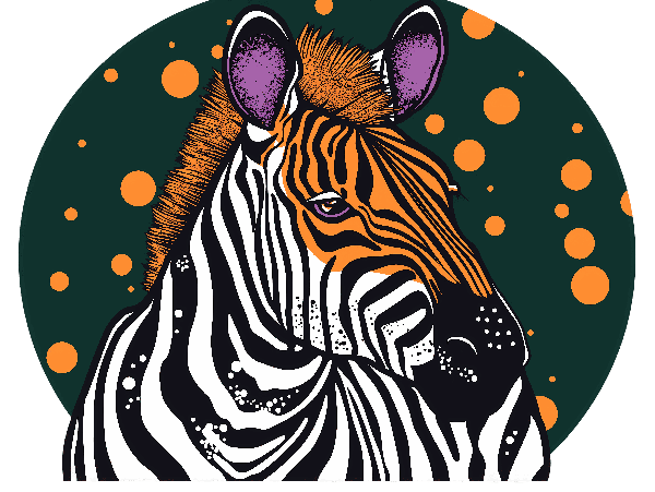 Eye-Catching Zebra Art for Apparel