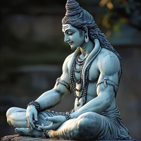 Statue of Meditating Deity Art