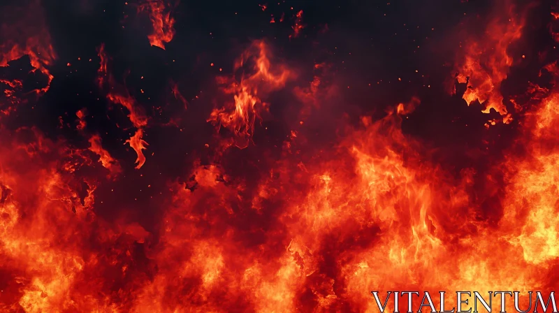 Engulfing Flames In Intense Blaze