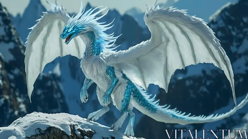 Winter Dragon on Mountain Top
