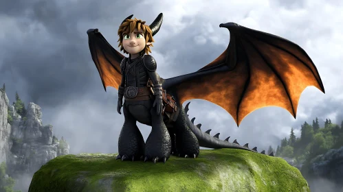 Fantasy Dragon Hybrid Character Illustration