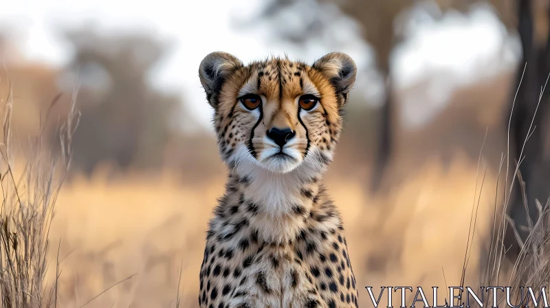 Regal Cheetah amidst Tall Grasses