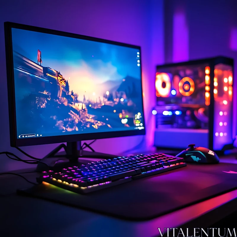 Colorful Gaming Room with RGB Components