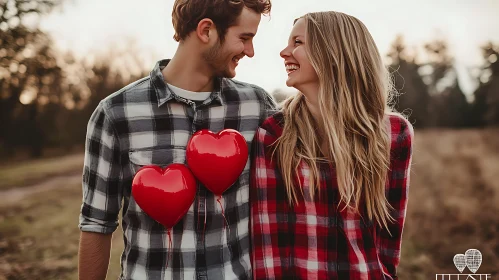 Affectionate Couple's Valentine's Day