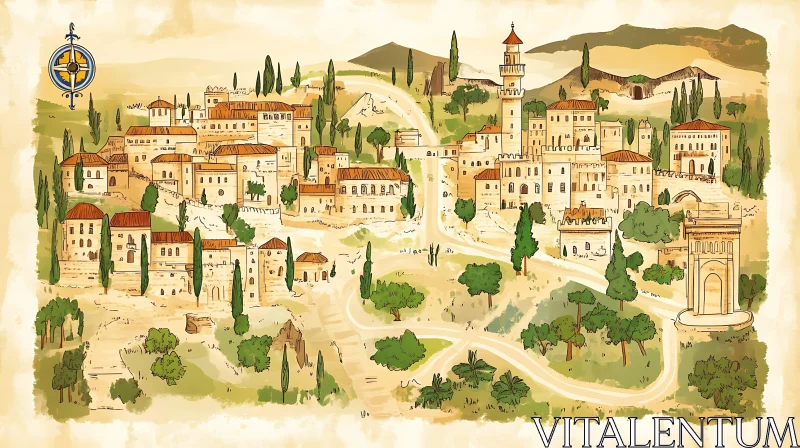 Illustrated Old Town View