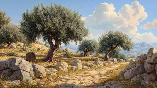 Olive Grove and Mountain View