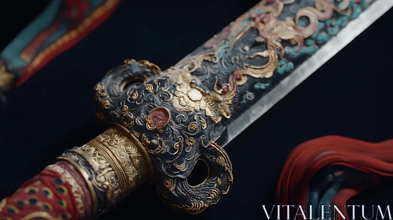 Detailed Sword Close-Up