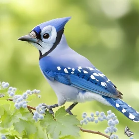 Blue Bird Portrait in Natural Light