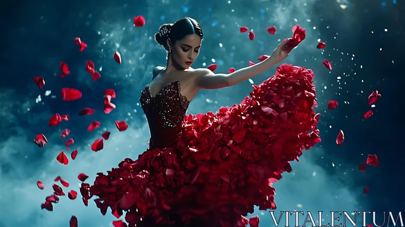 Ballroom Dance with Rose Petals
