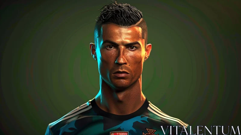 Ronaldo's Focused Expression
