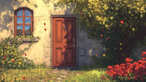 Picturesque Home Exterior with Garden