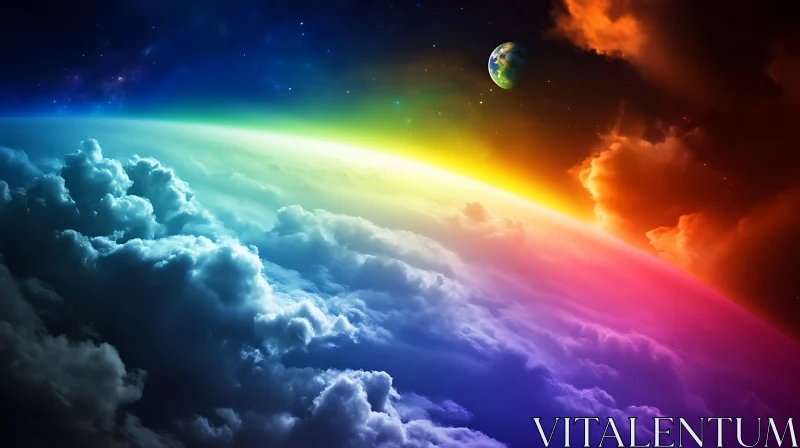 Colorful Atmosphere Planet
