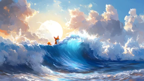 Whimsical Ocean Adventure with Fox