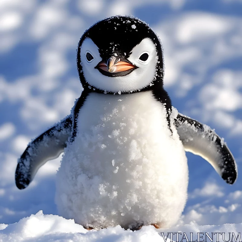 Snowy Penguin Portrait